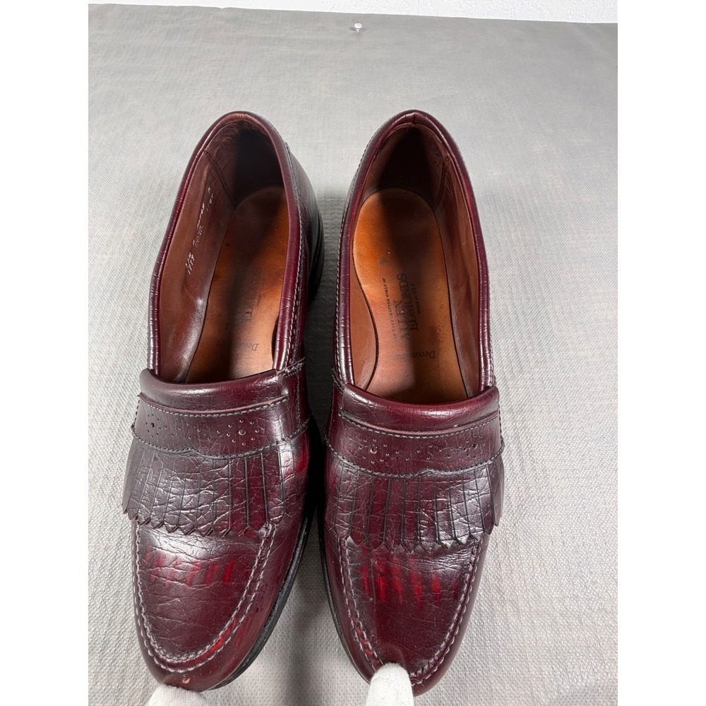 Allen Edmonds Devonshire Burgundy Leather Kiltie Loafers Mens 11.5 USA